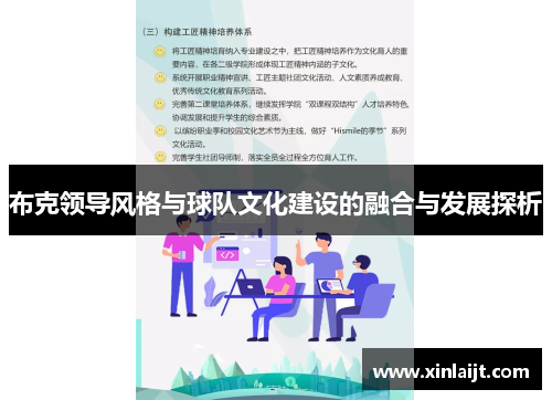 布克领导风格与球队文化建设的融合与发展探析